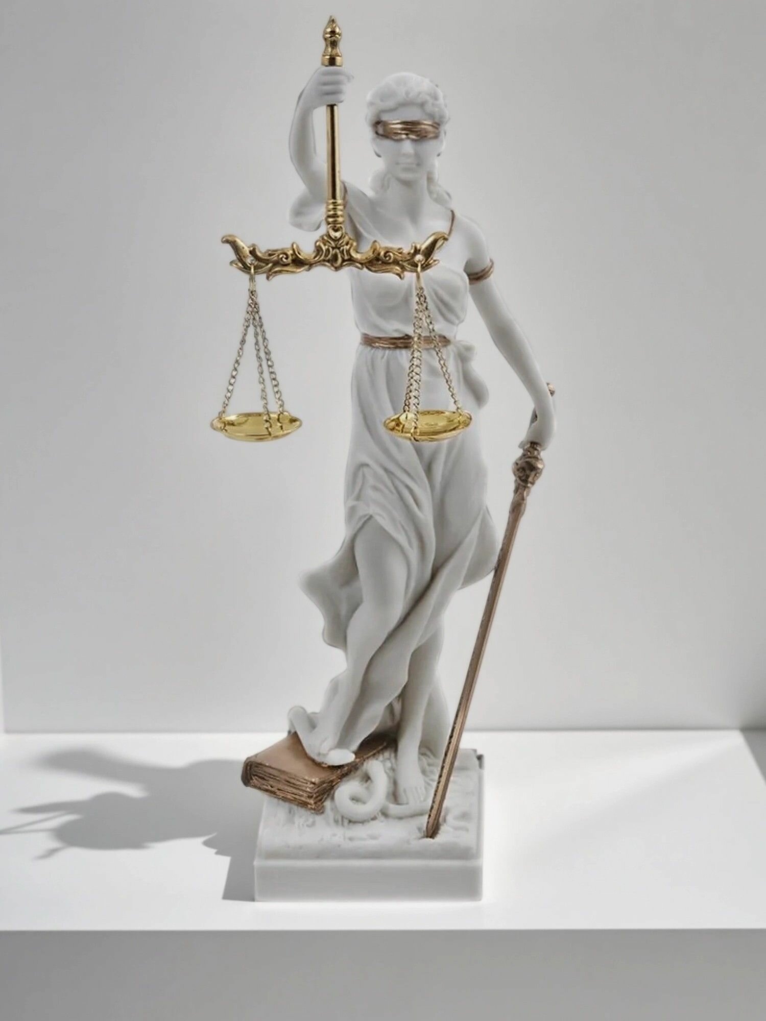 Статуэтка Фемида, размер 30*11*11см, материал полистоун, цвет белый