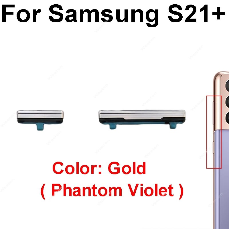 Боковая кнопка громкости Samsung S21+ Gold