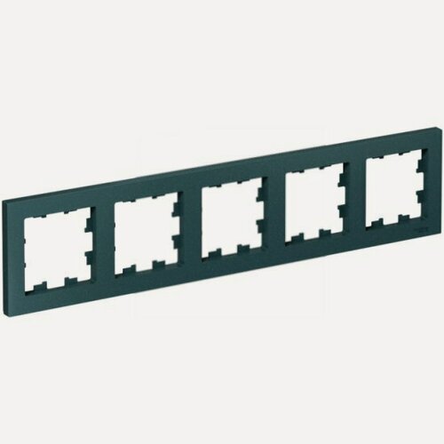 Изображение товара Рамка Systeme Electric (schneider Electric) SCHNEIDER ELECTRIC ATLASDESIGN, изумруд 5-постовая ATN000805
