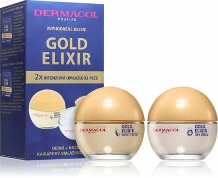 Набор кремов для лица Dermacol Gold Elixir, дневной и ночной, 50 мл