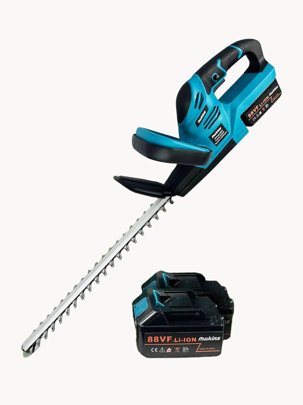 Кусторез аккумуляторный садовый для стрижки кустарников и живой изгороди 55 см