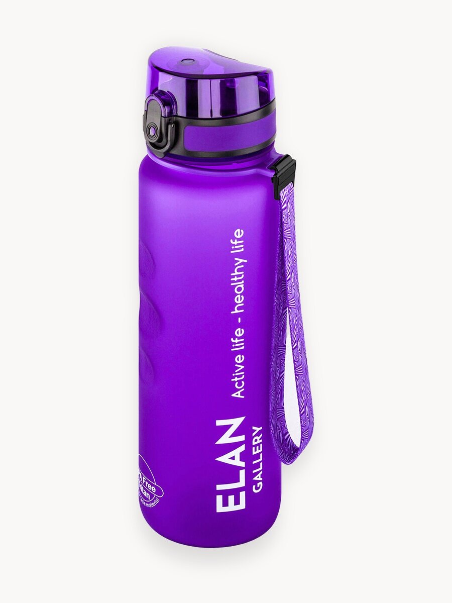 Бутылка для воды спортивная, для холодных и горячих напитков 1000 мл 7,8х7,8х28,5 см Elan Gallery Style Matte, лаванда