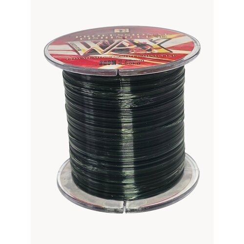Леска для рыбалки WAX, монофильная, зеленая, диаметр 0,18 мм, разрывная нагрузка 5,10 кг, намотка 300 м