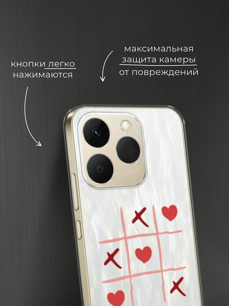 Чехол на Realme 15T / Реалми 15Т с принтом "love always wins - 14 февраля", прозрачный — фото 1