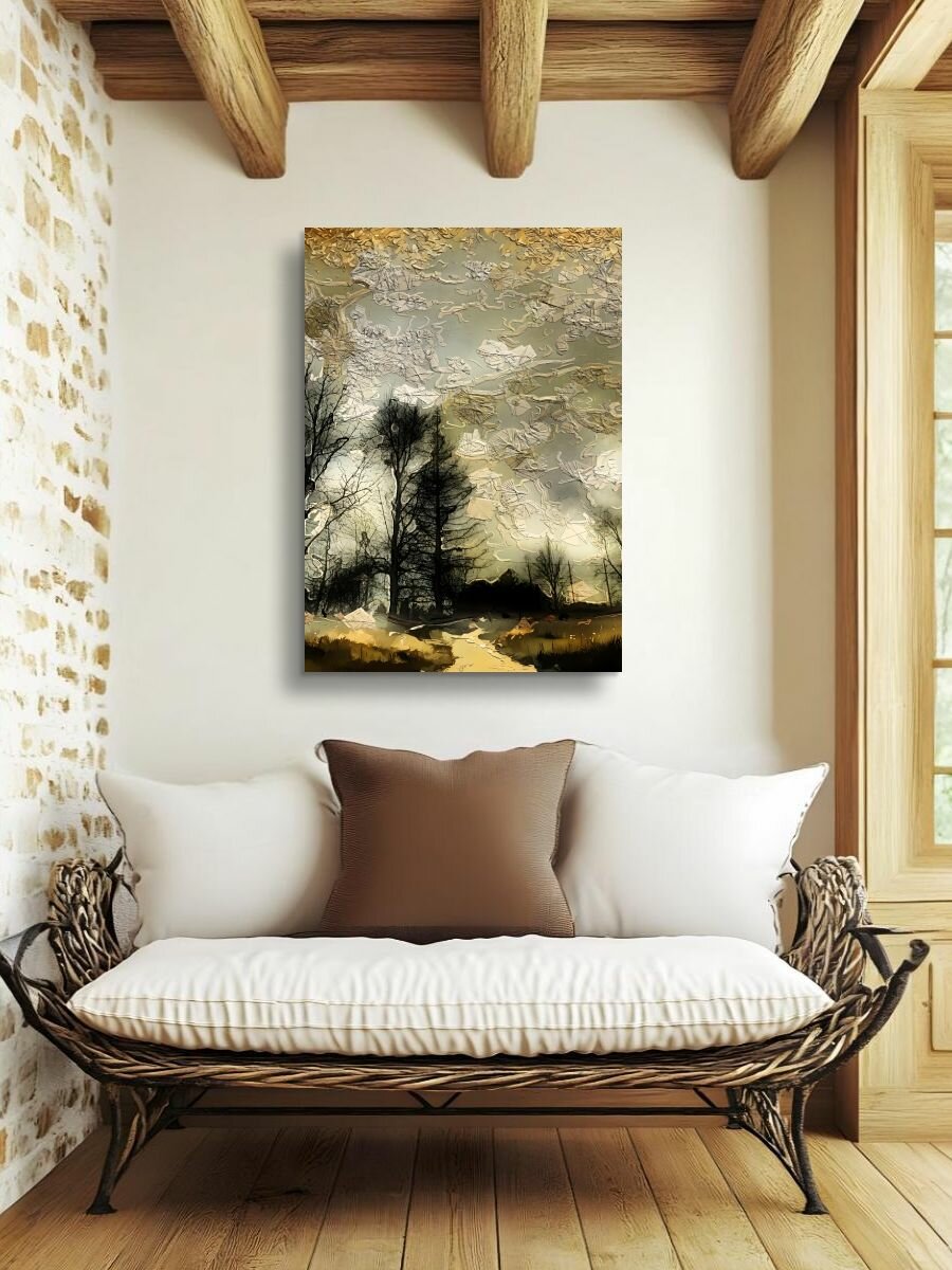 Картина на стену Дождь в ноябре 50х70 1 шт