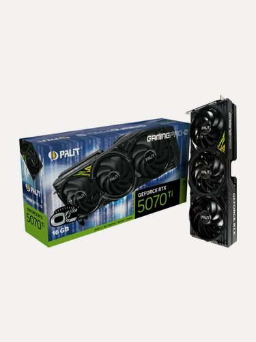 Изображение товара Видеокарта PALIT GeForce RTX 5070 Ti GamingPro-S OC 16Gb (NE7507TS19T2-GB2031U)
