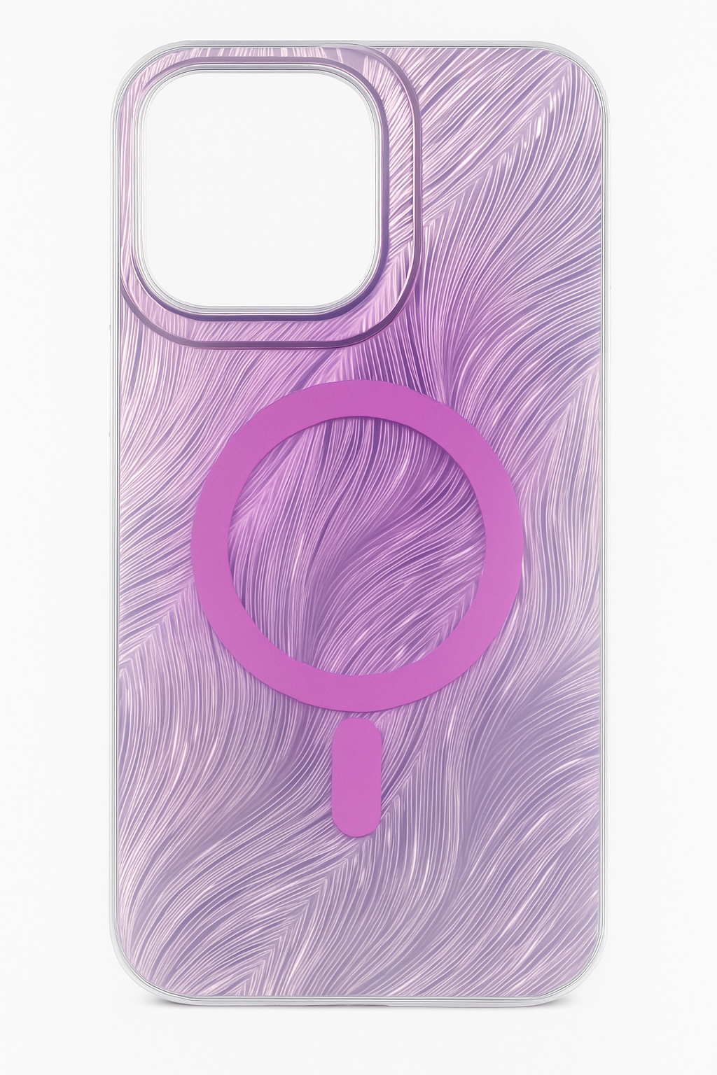 Чехол для iPhone 16 pro Max с Magsafe. Розовый с узорами. Apple iPhone 16 Pro Max case.