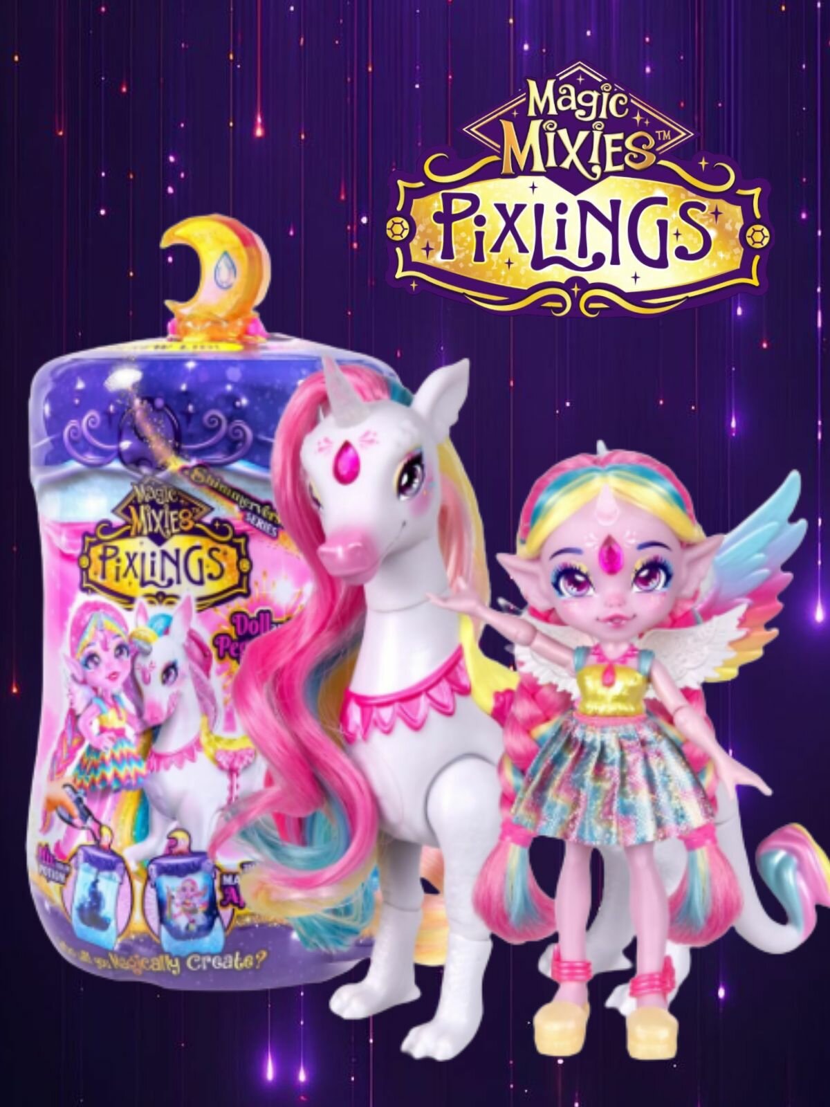 Кукла Набор MAGIC MIXIES Pixlings Кукла + Единорог Unicorn
