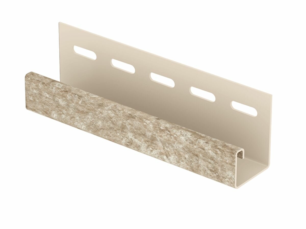Ю-пласт J-планка (j-профиль) Стоун-хаус кварцит светло-бежевый 1 шт