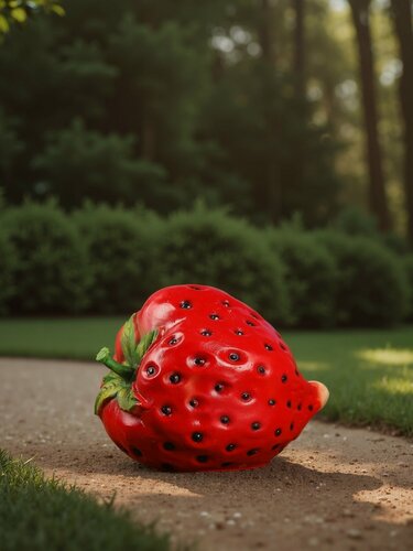 Изображение товара Садовая фигура Хорошие сувениры "Клубника", большая, 36х30х27 см