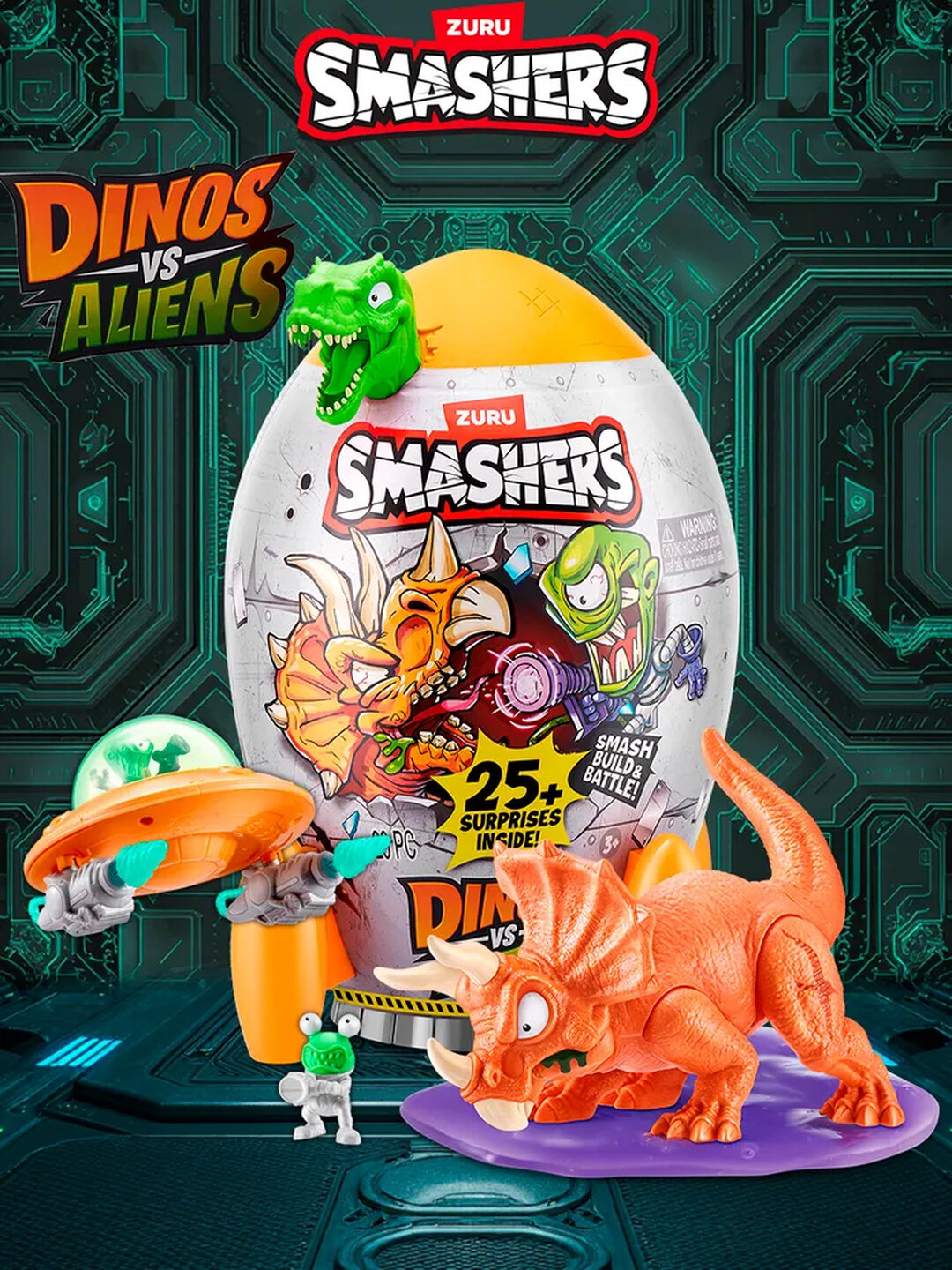 Фигурка-сюрприз Smashers DINOS VS ALIENS ROCKET (ракета)