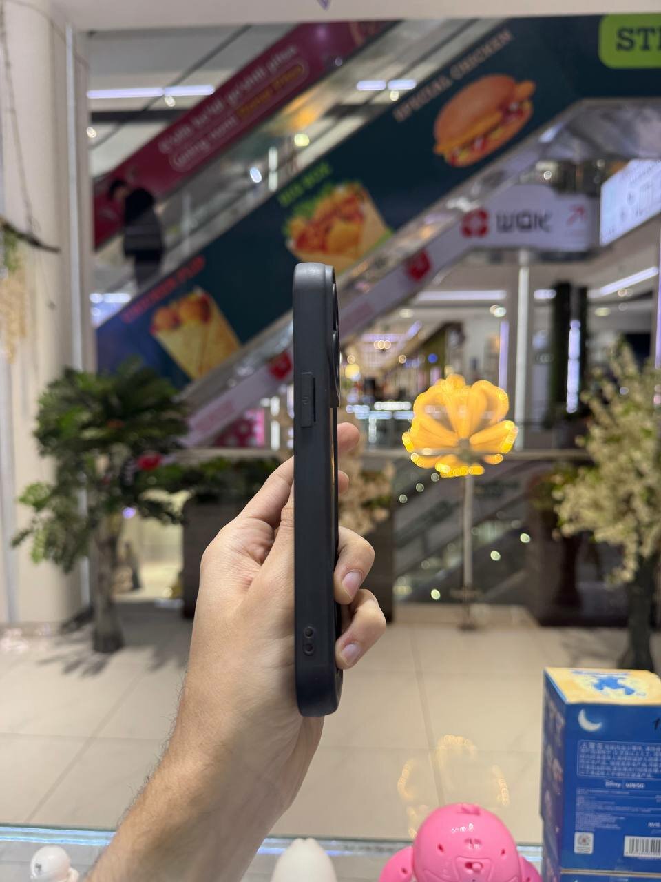 Чехол с принтом "Луна и солнце", для iPhone 15 Pro , парный , черный — фото 1