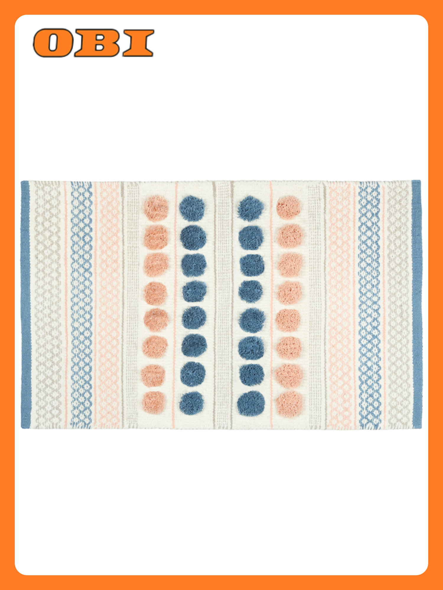 Коврик для ванной 1-ый розово-синий lotus 50х80 см