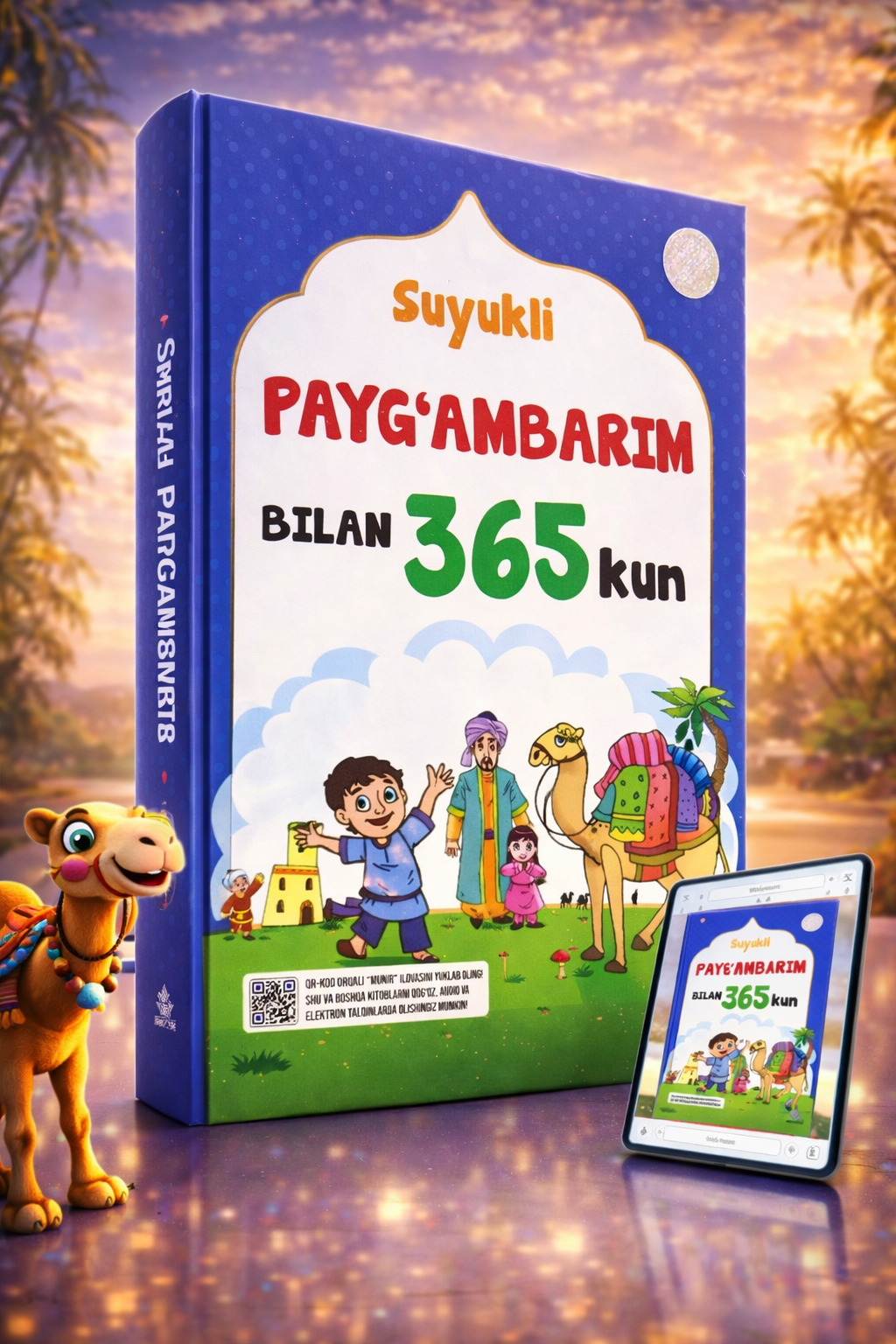 Книга " «365 дней с моим любимым пророком " на узбекском языке, религия (кириллица), твёрдая обложка
