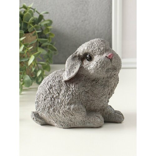 Копилка для денег Серый зайка гипс 15 см 810₽