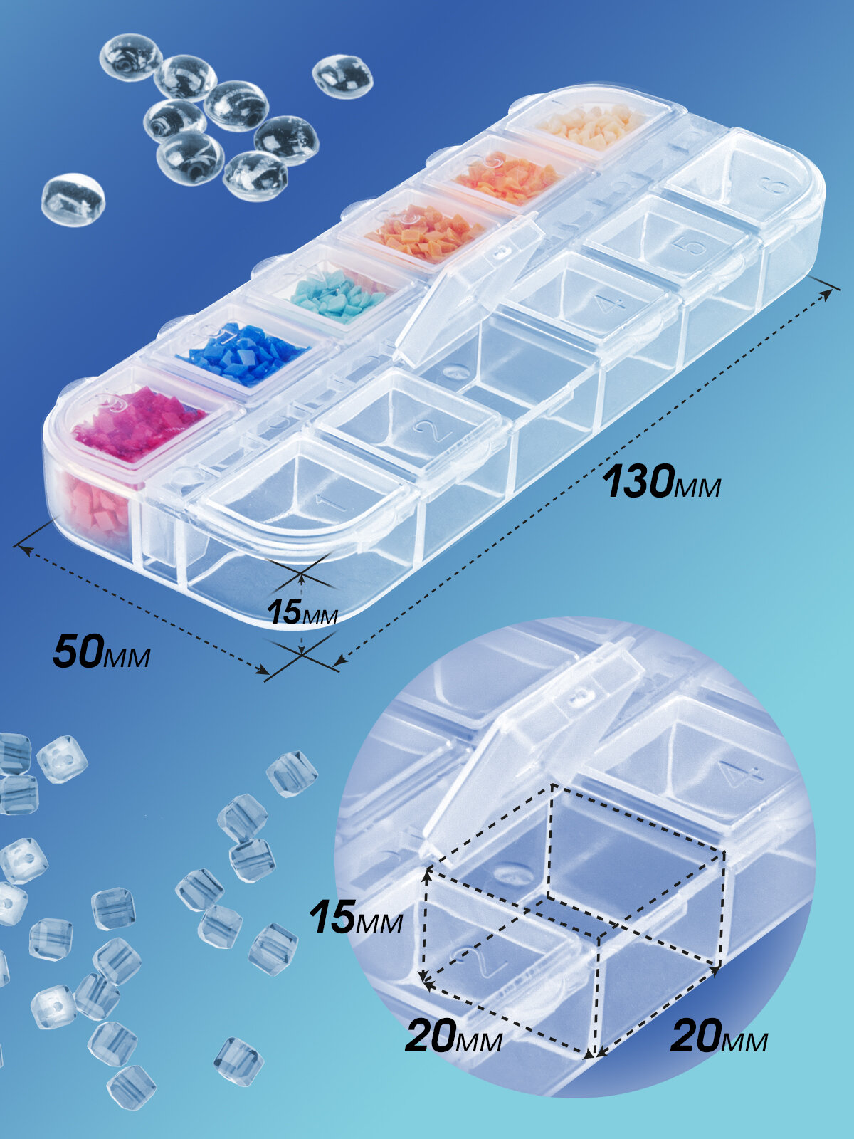 Органайзер для хранения BO-110 ТМ Белоснежка с 21 отделениями — фото 1