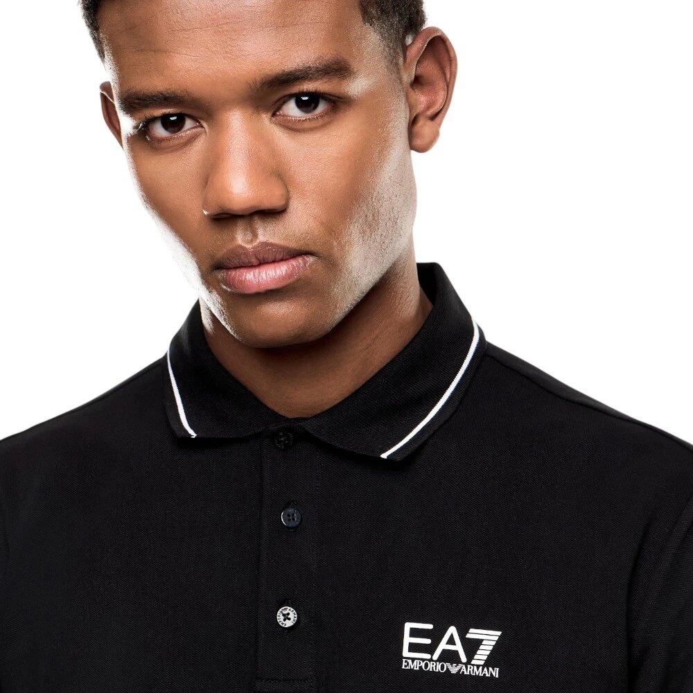 Поло EA7 EMPORIO ARMANI, размер L, черный — фото 1