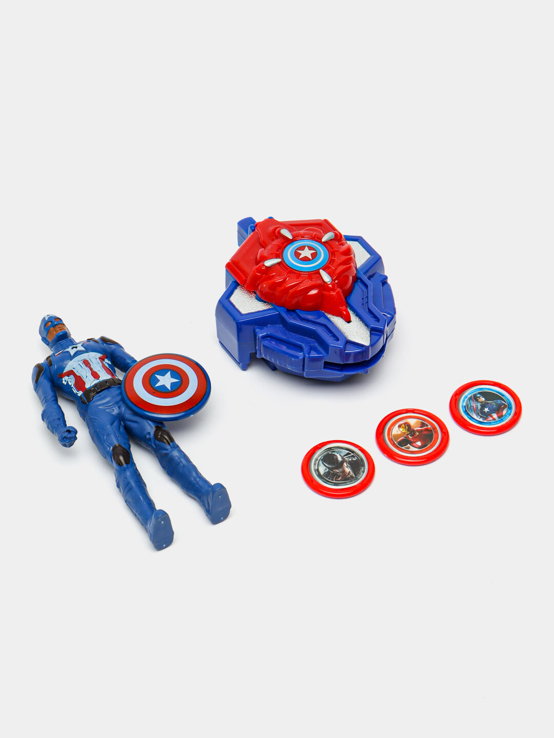 Набор "Пусковая установка Капитан Америка", с перчатками супергероя