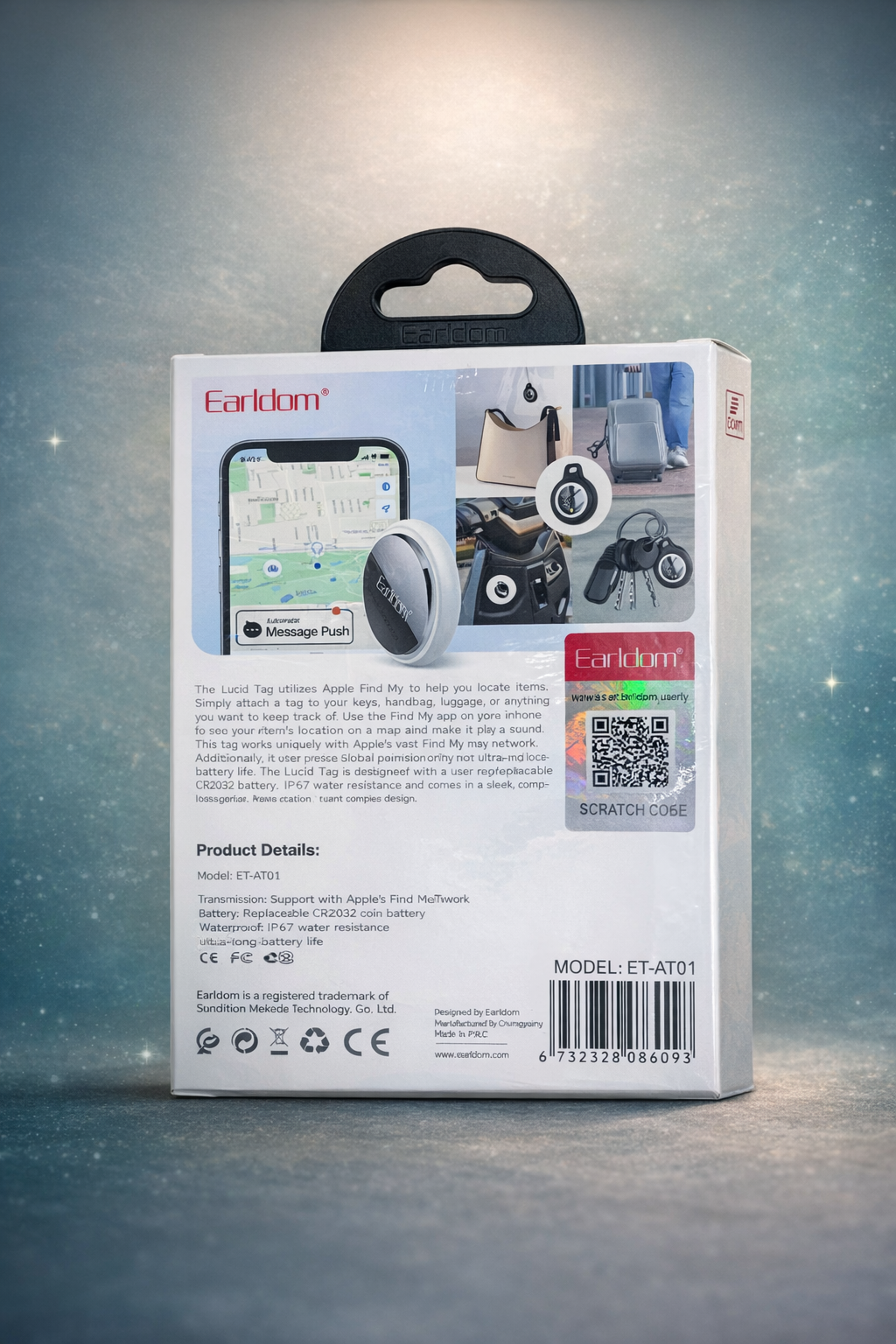 Быстро находите потерянные вещи с помощью iPhone! Умный трекер EARLDOM ET AT91 с поддержкой Apple Find My обеспечивает