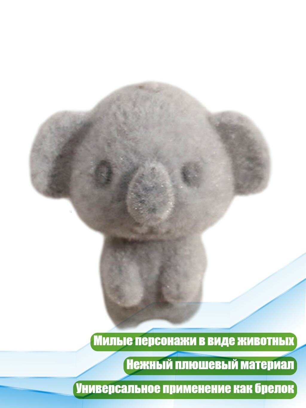 Плюшевый мишка-брелок, серая коала 3