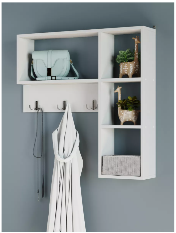 Вешалка настенная для одежды из ЛДСП 80см х 83,5см х 35см качество