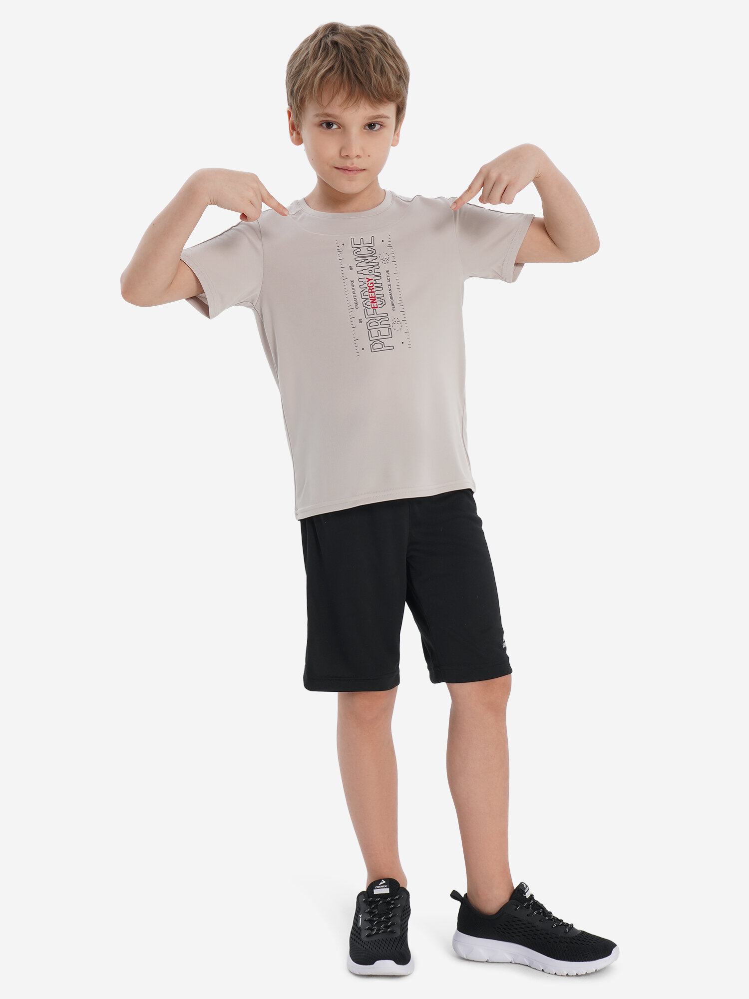 Футболка спортивная Demix, размер 134-140, бежевый — фото 1