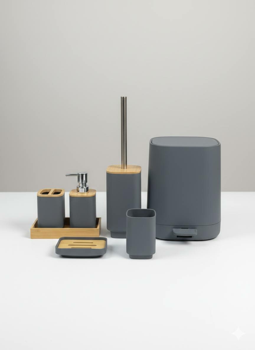 Набор аксессуаров для ванной комнаты Придайте вашей ванной комнате элегантный и современный вид