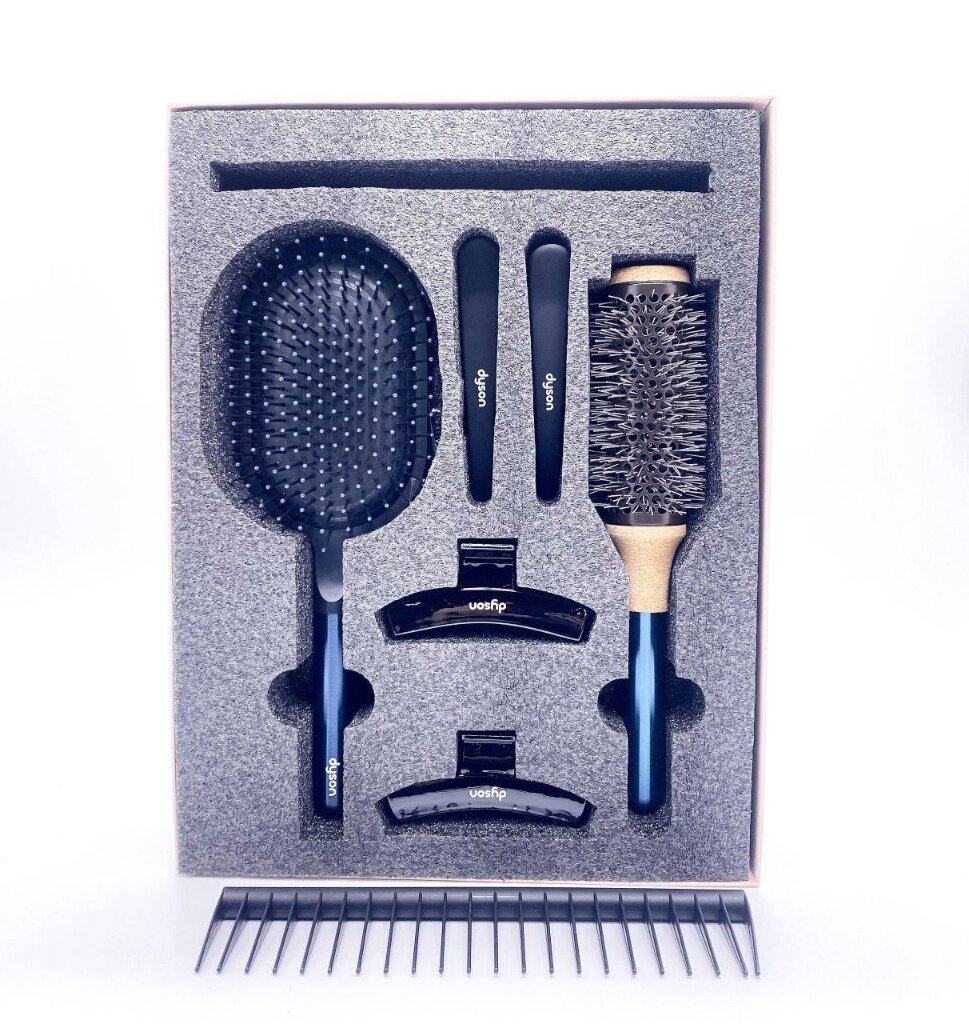 Профессиональный набор для стайлинга и расчесывания волос Dyson (7 в 1) - Синий с золотом