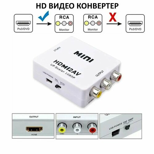 фото Видео конвертер переходник mini hdmi2av mrm