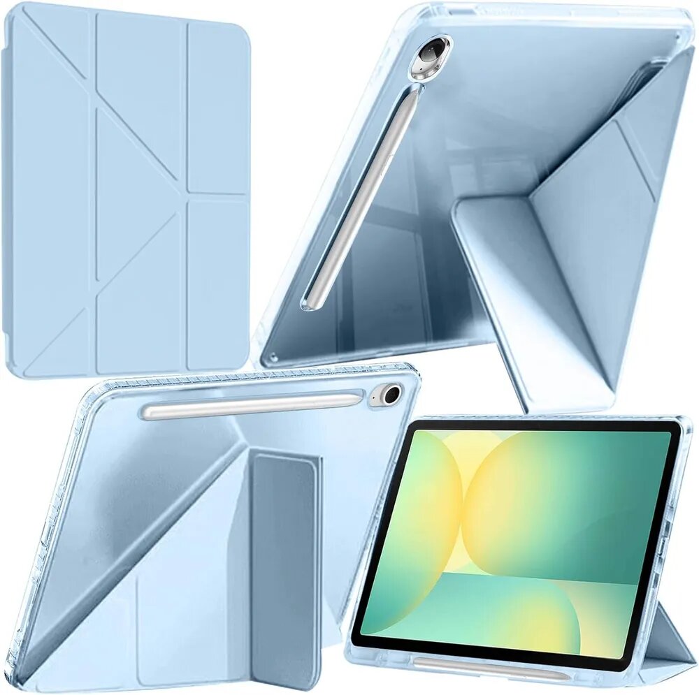 Противоударный прозрачный чехол для Samsung Galaxy Tab S10 FE Plus 13,1 дюйма 2025 SM-X620 X626 X626B с держателем S Pen