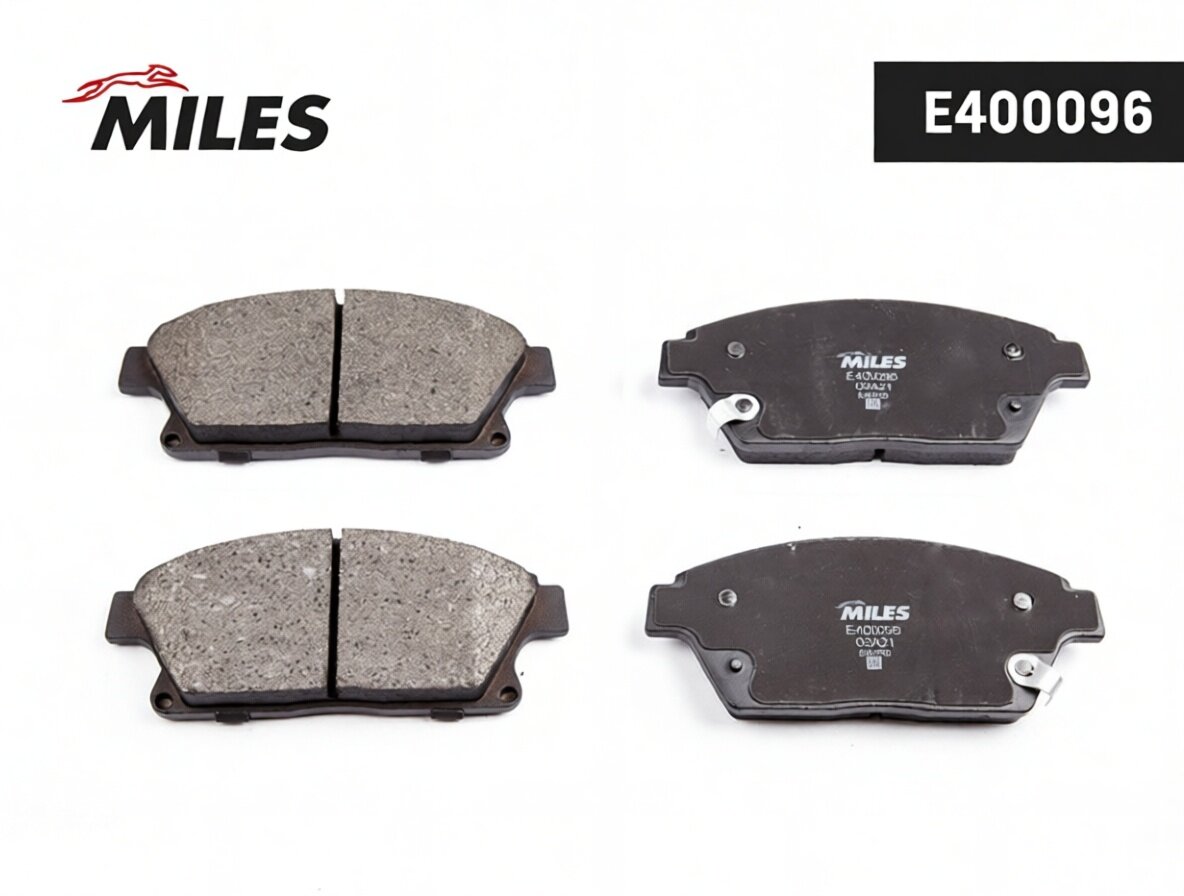 Колодки тормозные дисковые передние, комплект "LowMetallic" Miles E400115