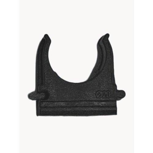 Клипса для крепления гофротрубы D20 100 шт черная 368₽