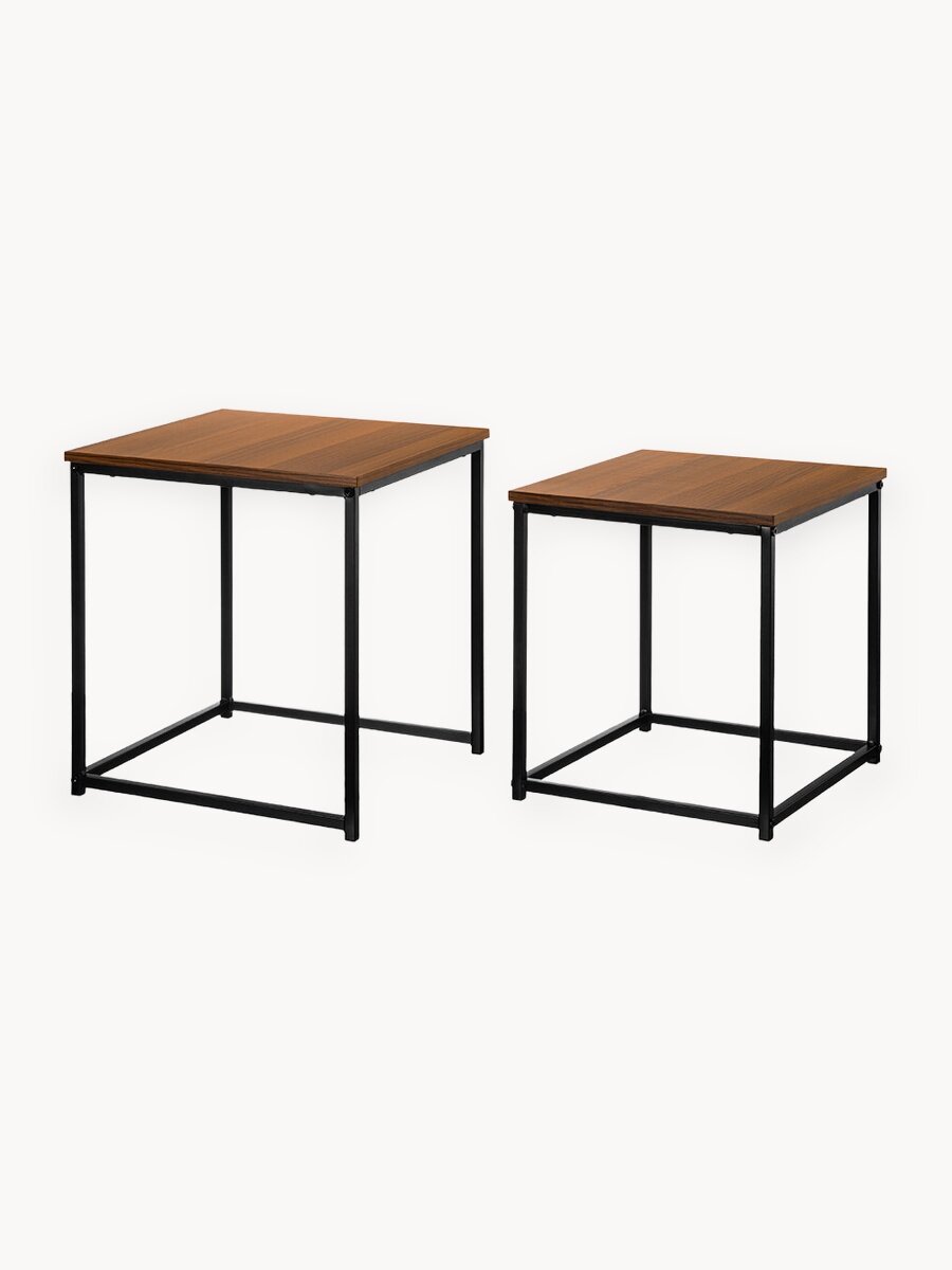 Набор 2 журнальных столиков El Casa, 37,5х37,5х40 см, 33,5х33,5х36 см