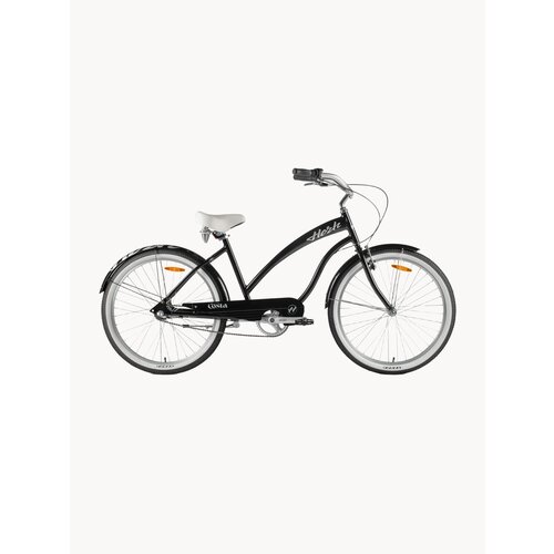 Велосипед круизер, городской HORH COSTA 26 2024, ригид женский, алюминий, Black-White, рама 18 для роста 160-190 см