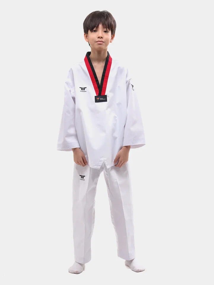 Кимоно для тхэквондо Tusah Classic uniform, сертификат WT, размер 150/160/110/120/140/130/170/180, white — фото 1
