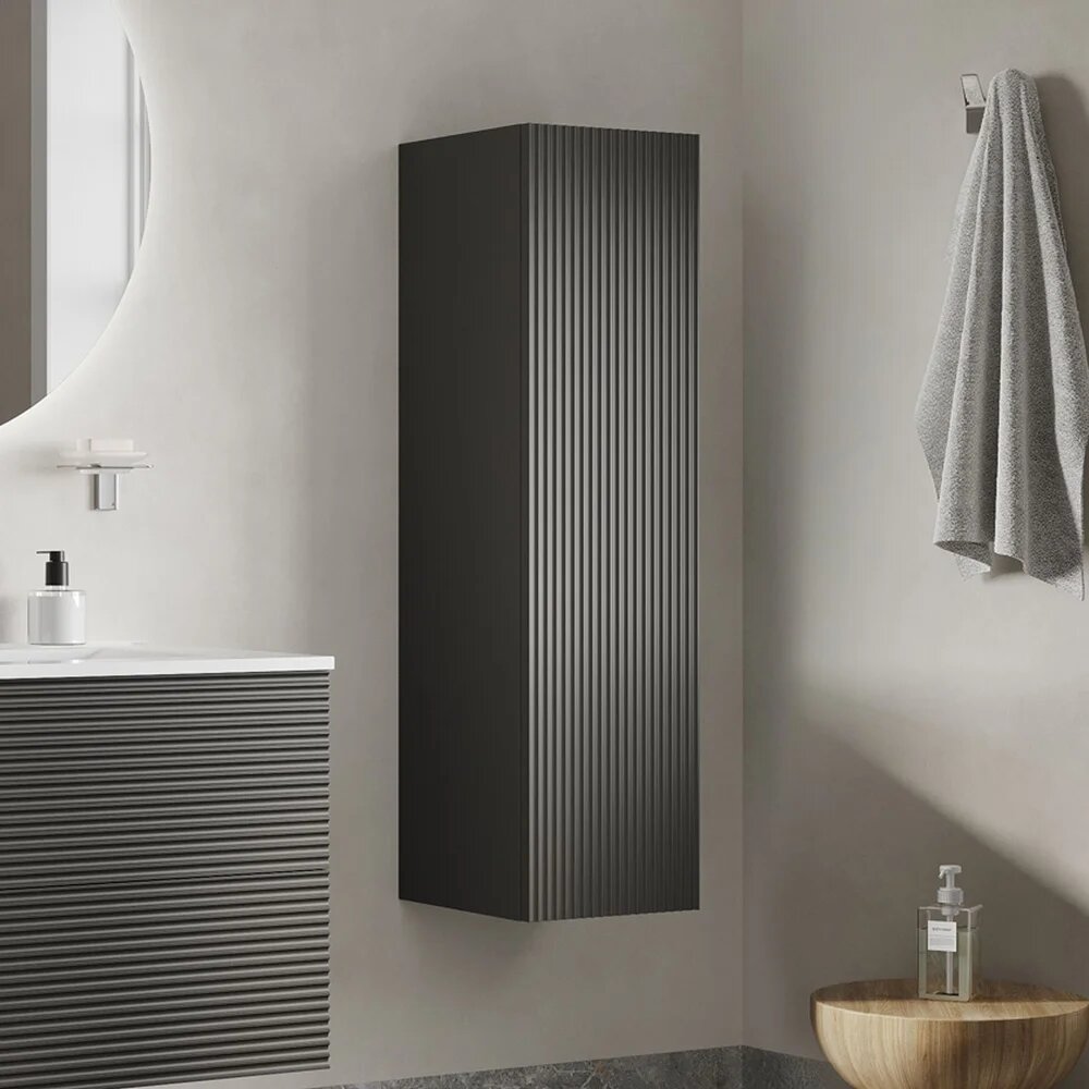 Пенал в ванную подвесной IDDIS 30 см темно-серый Bild BIL30G0i97