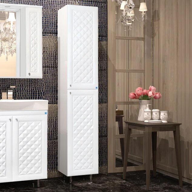 Шкаф-пенал для ванной Style Line Канна 36 напольный 36 2 см белый подвесной