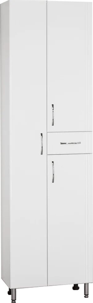 Шкаф-пенал для ванной Style Line Эко Стандарт 54 с бельевой корзиной белый