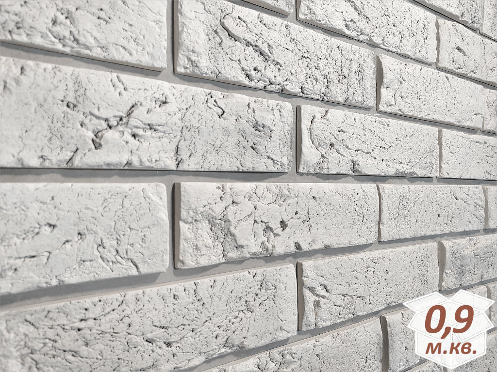 Декоративный кирпич Русский Камень Петровский Белая скала, 0,9 м. кв.