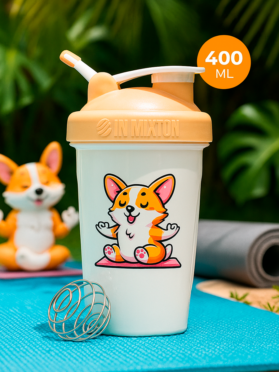 Шейкер для протеина и коктейлей спортивный inMixton 400 мл Прозрачный