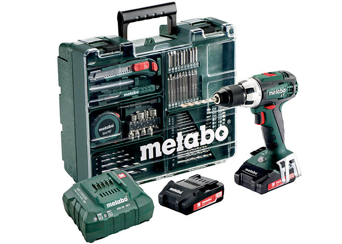 Аккумуляторная дрель-шуруповерт Metabo BS 18 LT Set, (602102600)