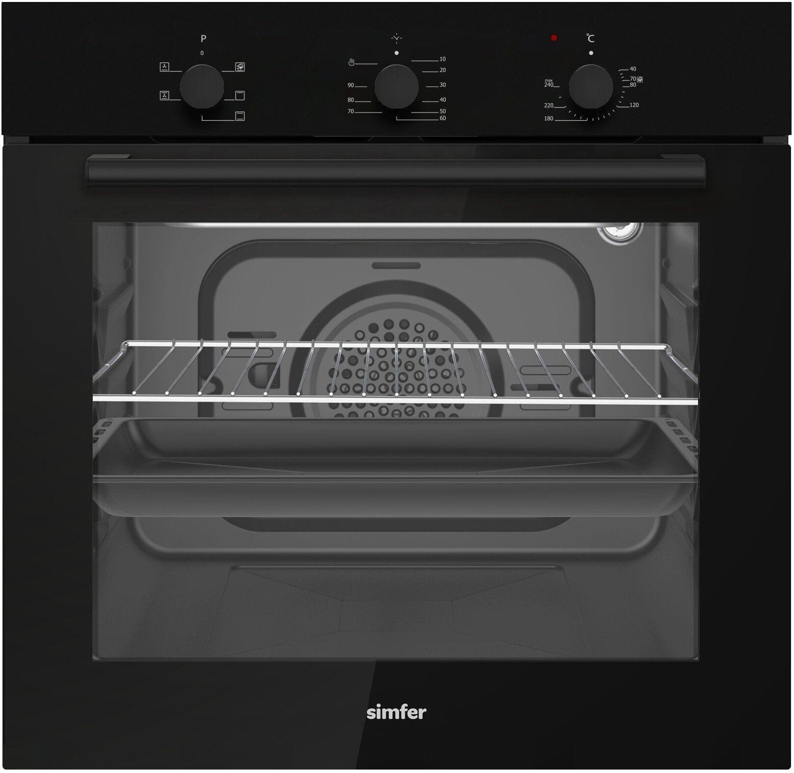 Электрический духовой шкаф Simfer B6EB16070 черный
