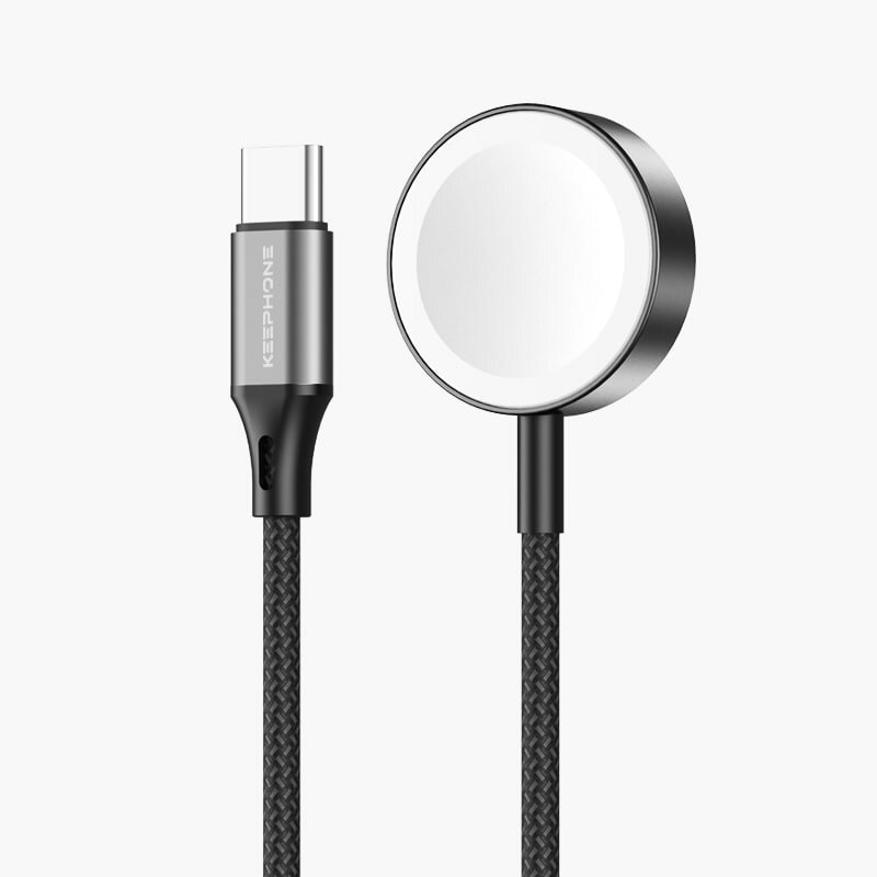 Магнитное зарядное устройство для iWatch, плетеный кабель, быстрая зарядка, 1 м