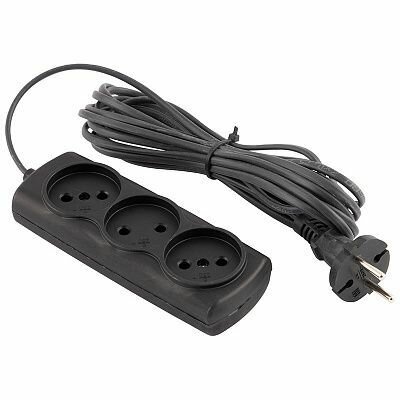 Удлинитель ENGY  Эконом 5м/3роз. черный