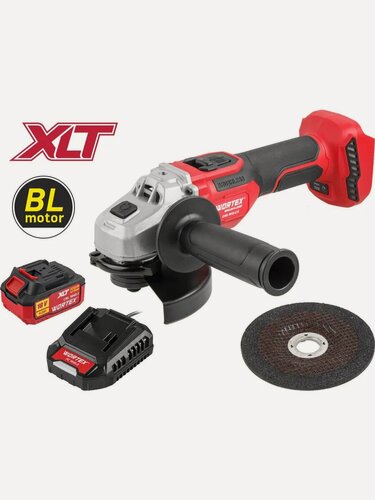 Изображение товара Шлифмашина угловая аккумуляторная WORTEX CAG 1812-2 E XLT SET С аккумулятором и зарядным устройством (1334917)