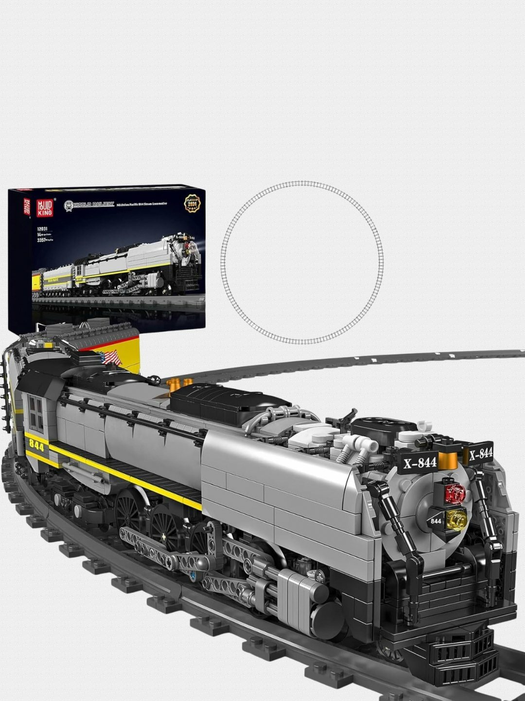 Конструктор поезд Mould King 12031 Union Pacific 844, детализированная модель локомотива