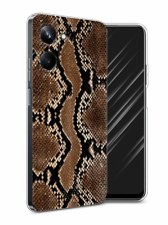 Чехол на Realme 10 Pro / Реалми 10 Про с принтом Кожа питона