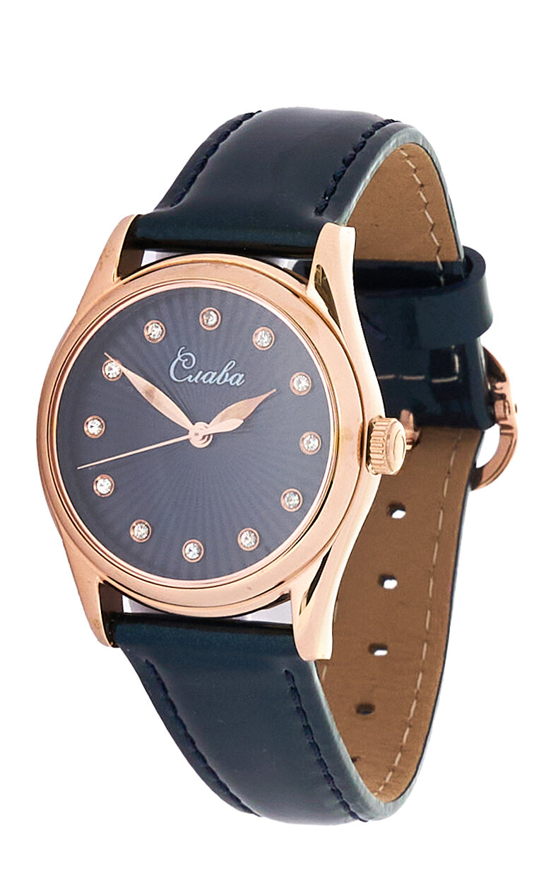 Наручные часы Слава, синий — фото 1