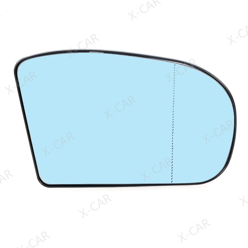 Автомобильное заднее зеркало с подогревом прозрачное боковое зеркало стеклянная линза широкоугольный для Mercedes Benz W203 W211 2000 2001-2006 2038100121 2038101021 Blue-Right