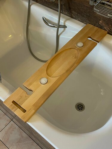 Изображение товара Столик-полка для ванны для двоих №2 "Duo", береза, 75*15*2 см, светлая